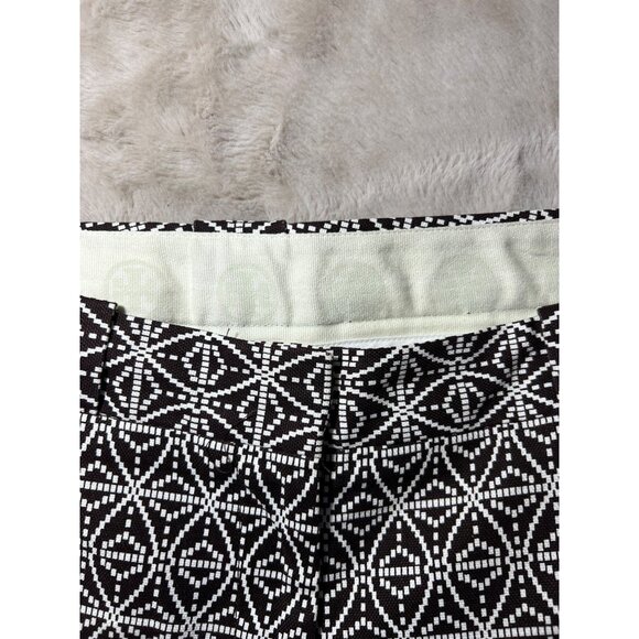 Tory Burch Geometric Print Womens Golf Pants Size 10 Brown & White Cotton Blend - Picture 5 of 13